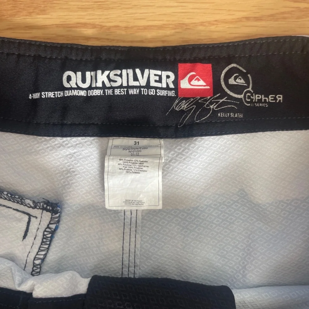 Quicksilver Cypher Kelly Nomad 21Inch Gray and Blue Boardshorts Size 31